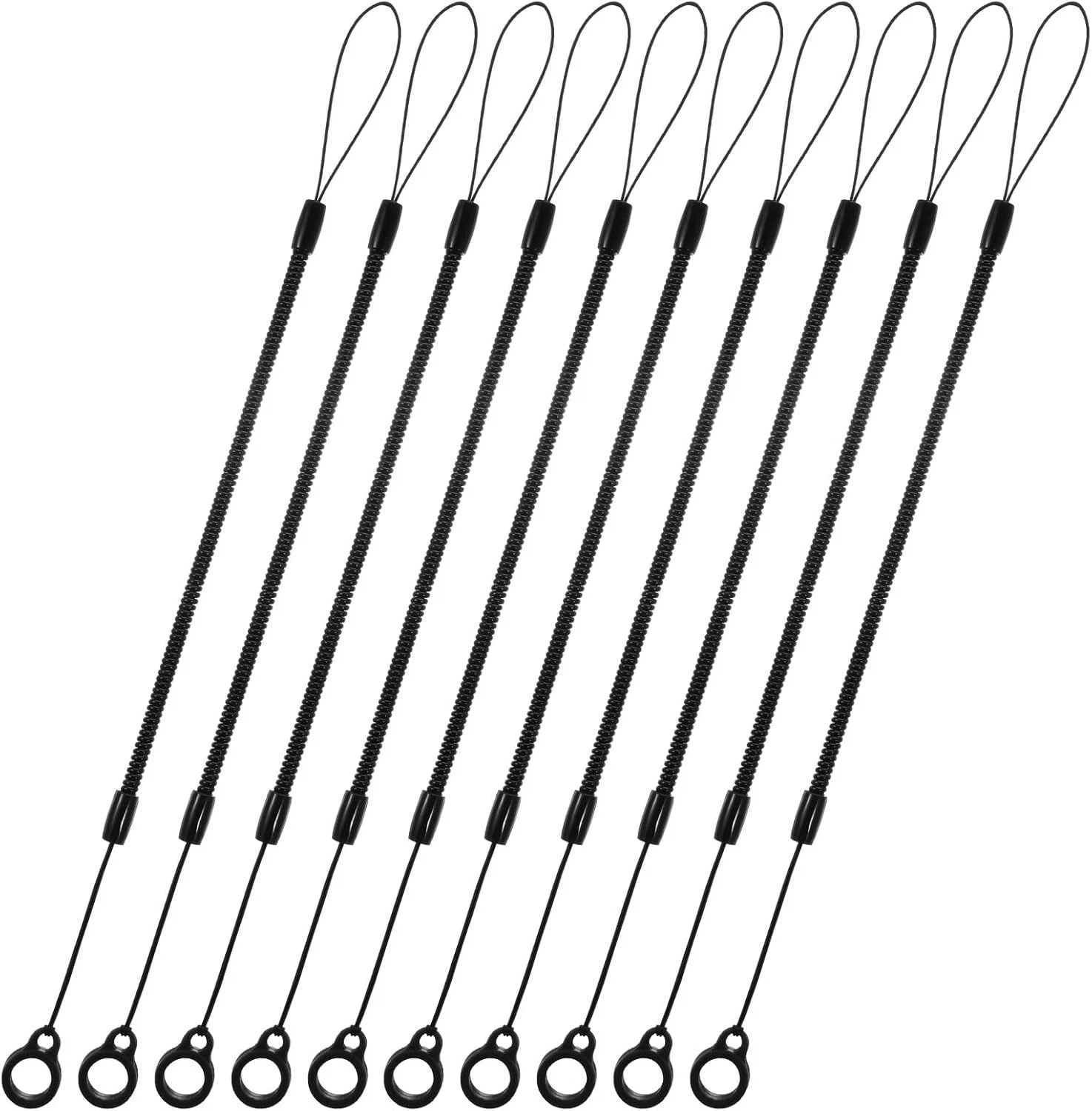 CIRCLE- 10 Pcs Pen Leash, Elastic Retractable Lanyard Tether, Plastic...
