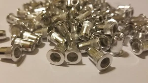 CIRCLE- 100 Pcs 10-32 Aluminum Flange Nutserts Rivet Nut Rivnut Nutsert