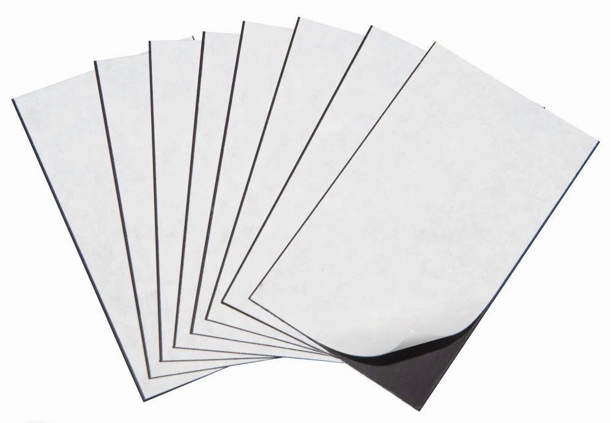 CIRCLE- 100 Self Adhesive Flexible Magnetic Sheets Wallet Size, Usa 2 X 3- Free Ship