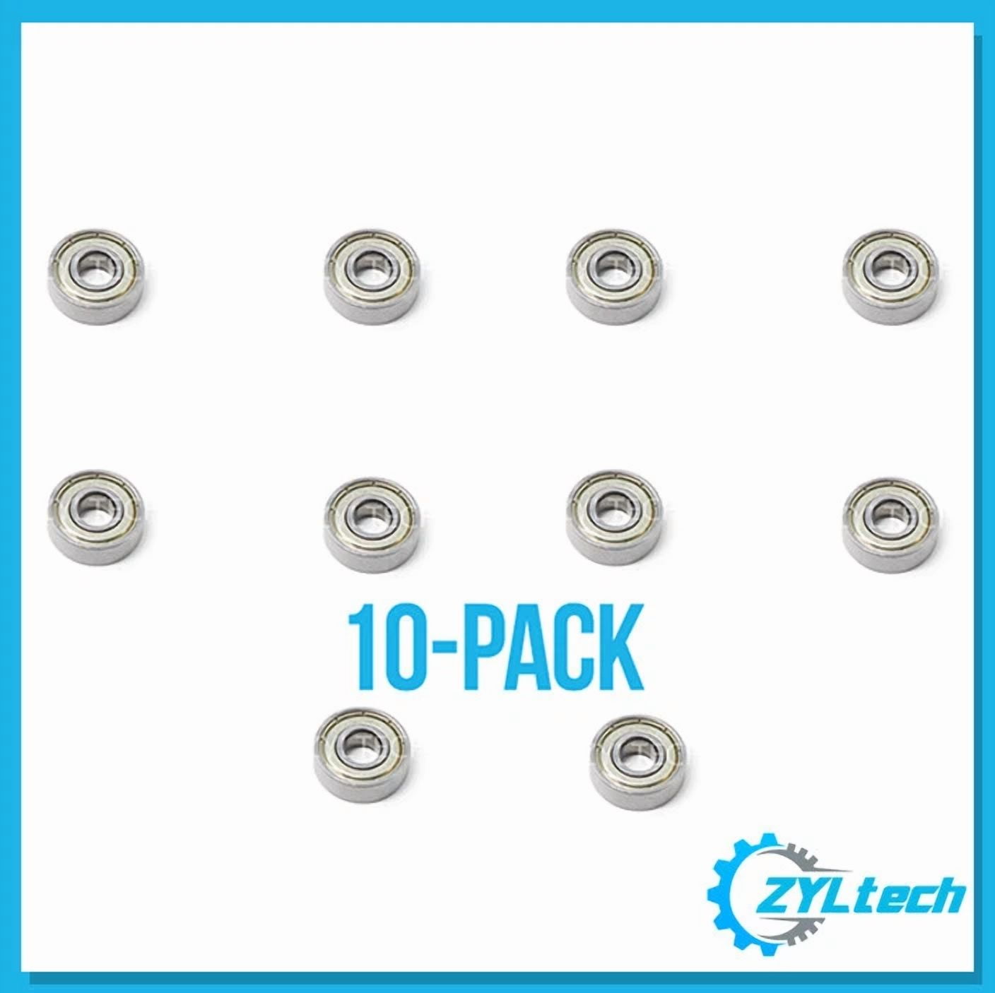 CIRCLE- 10X Pre-Lubricated 608 Bearing - 3D Printer Cnc Z Stability Skate Fidget Spinner