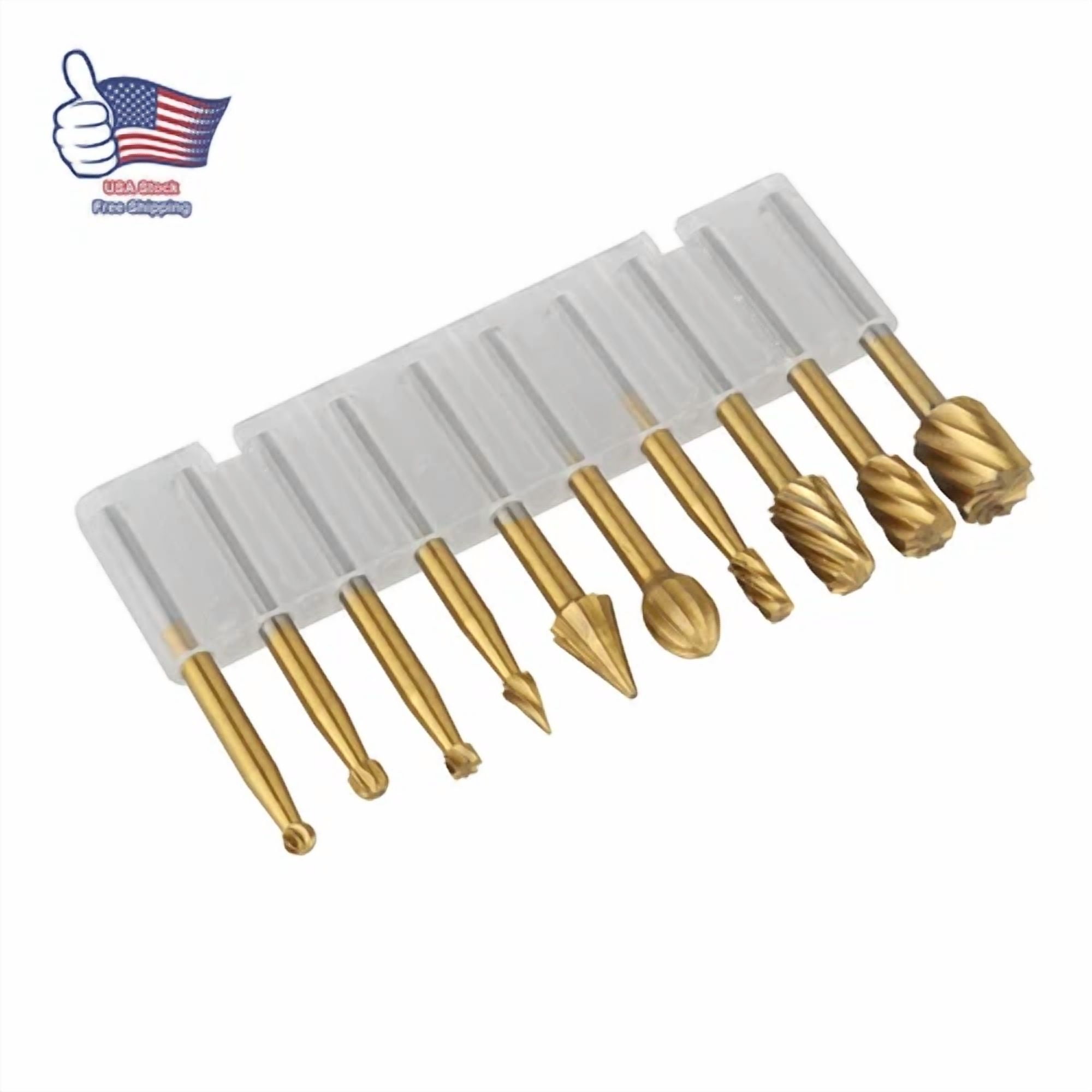 CIRCLE- 10X Tungsten Carbide Rotary Burr Set Grinder Bit 1/8" Shank Dremel Rotary Tool?