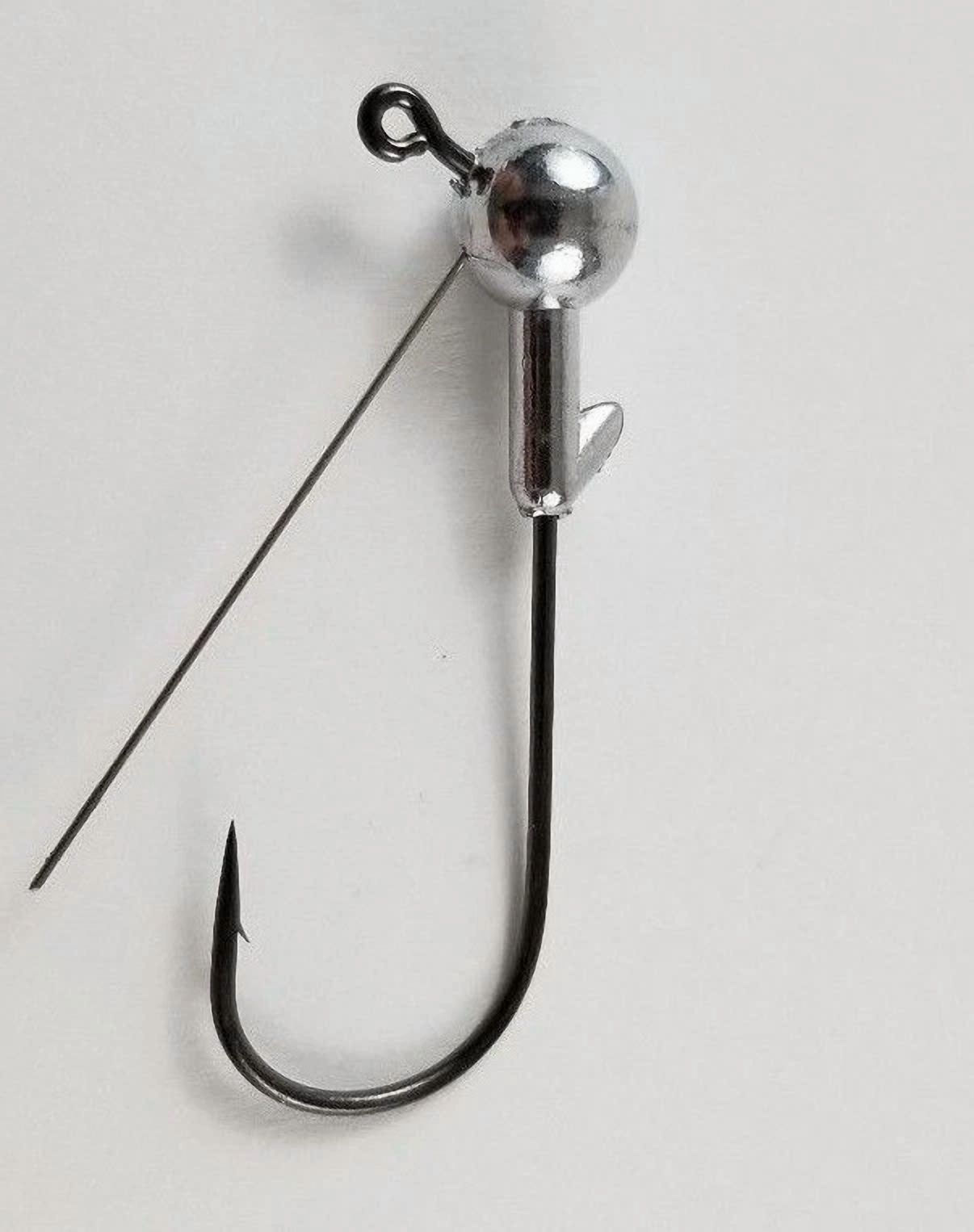 CIRCLE- 12- 1/8Oz 3/0 Weedless Jighead Wire Straight Eye Grub Head Swimbait Umbrella Rig