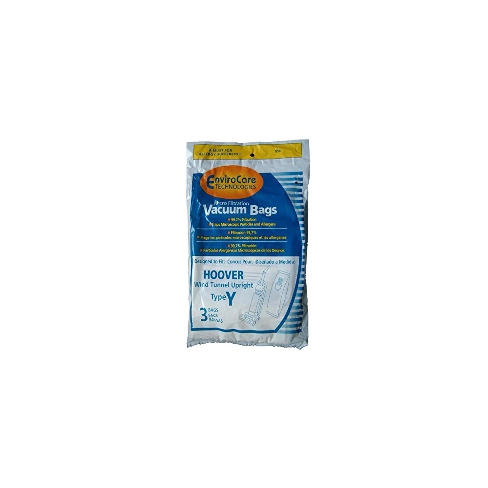 CIRCLE- 12 Hoover Allergy Vacuum Type Y Bags, Windtunnel Upright Vacuum Cleaners, 436551