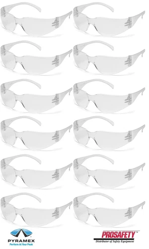 CIRCLE- 12 Pr S4110S Clear Lightweight Safety Glasses Protective Work Eyewear Ansi Z87+