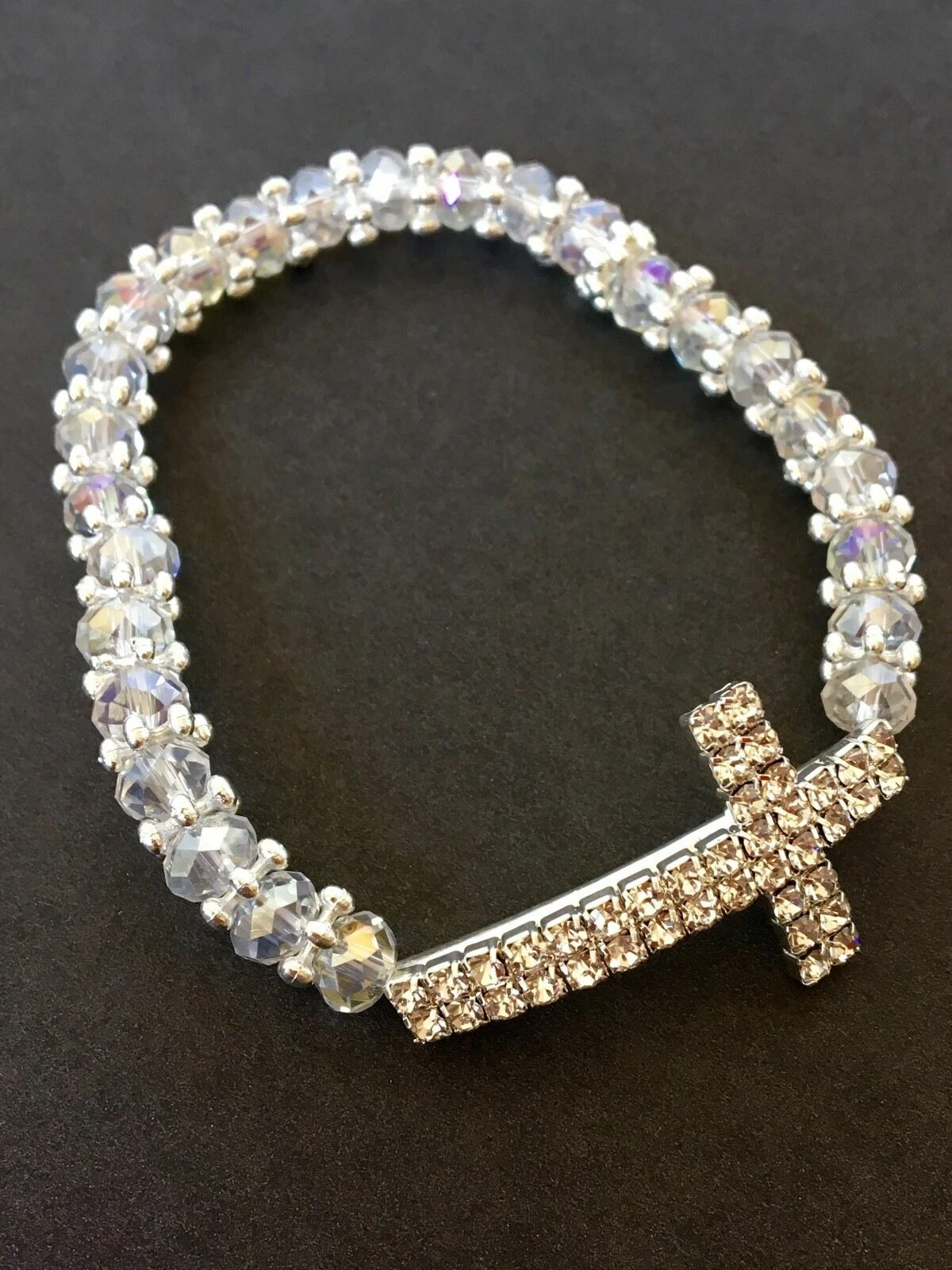CIRCLE- 12Pc Baptism Party Favors Bracelets Crystal Party Communion Recuerdos Bautizo