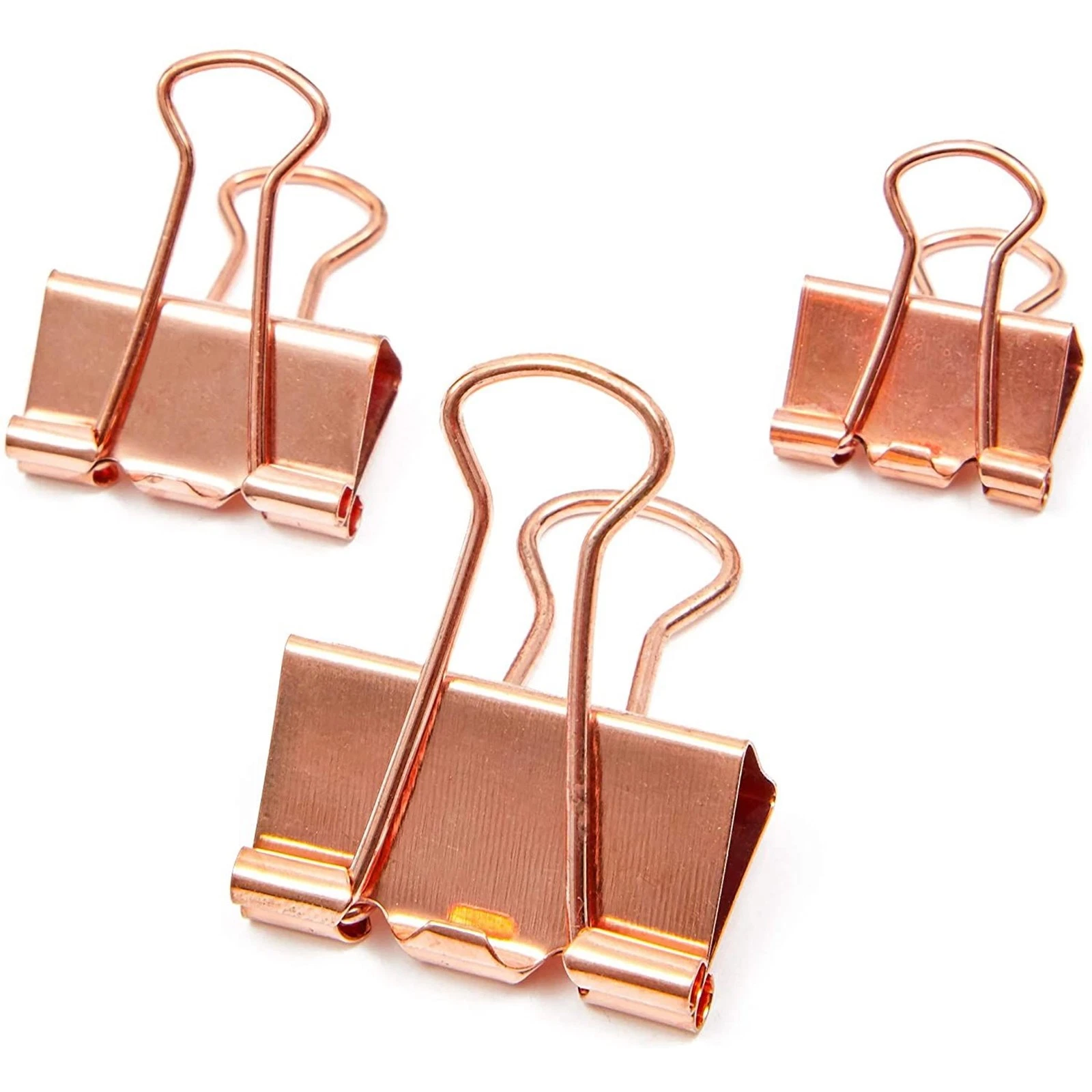 CIRCLE- 150X Binder Clips Assorted Sizes Paper Clamps For Paperwork Office Supplies Bulk