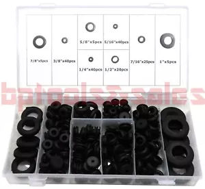 CIRCLE- 180Pc Rubber Grommet Assortment Kit Set Firewall Hole Electrical Wiring Gasket