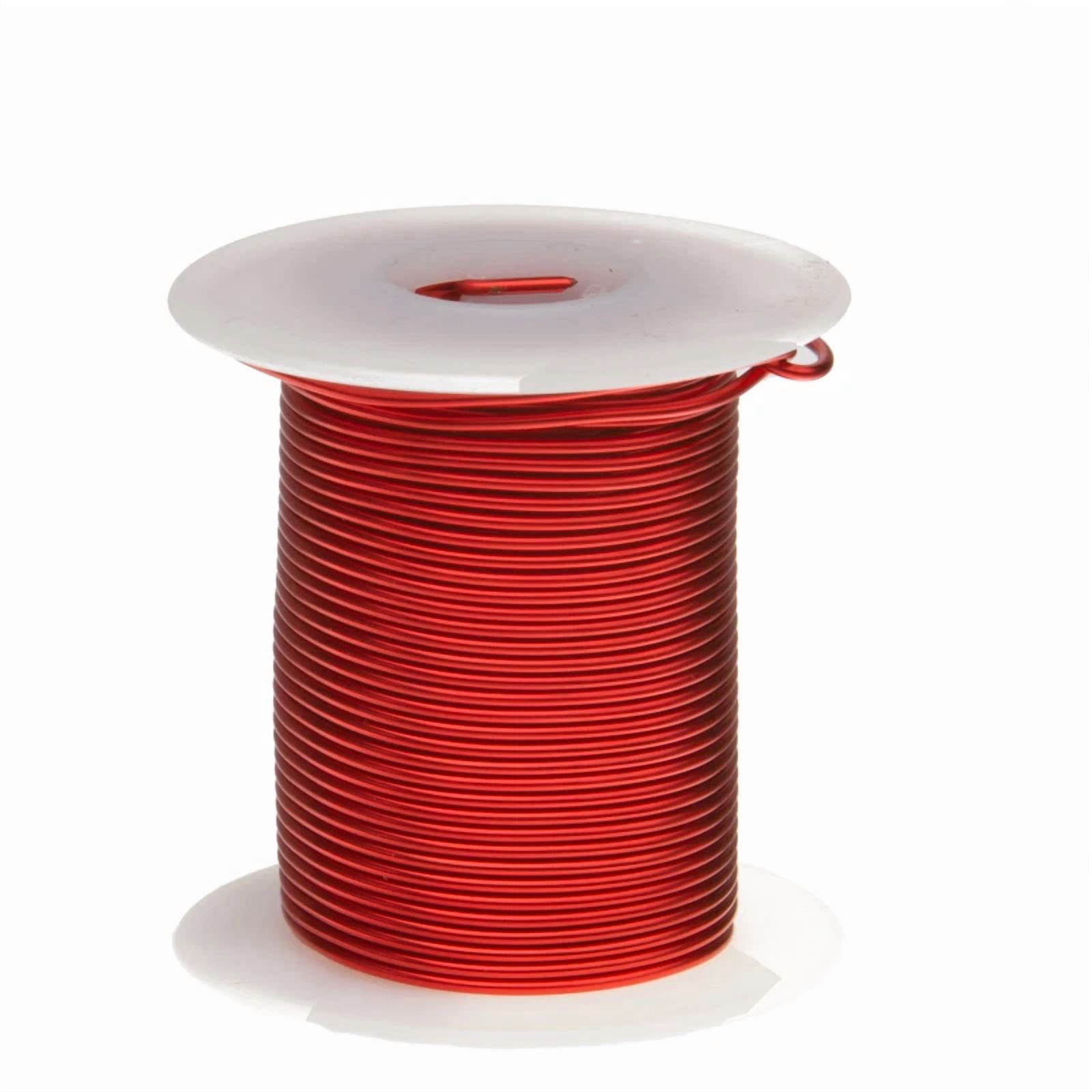 CIRCLE- 19 Awg Gauge Enameled Copper Magnet Wire 8 Oz 127' Length 0.0370 155C Red