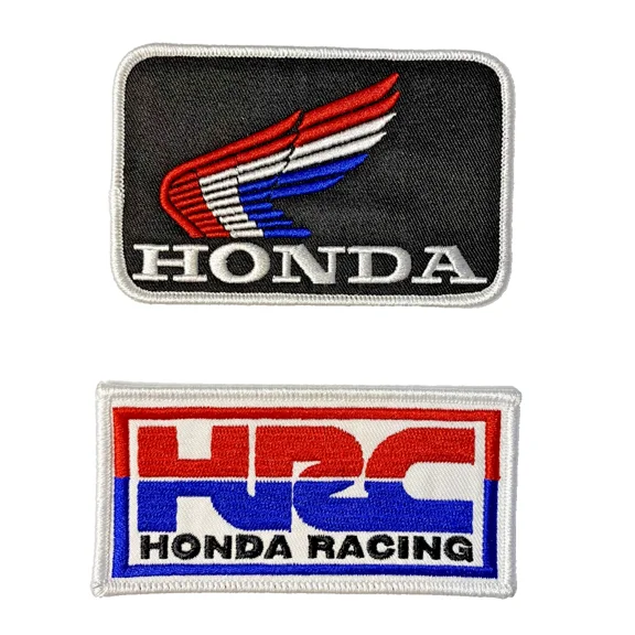 CIRCLE- (2) Lot Of Honda Racing Automotive Premium 3In Embroidered Iron-On Patch