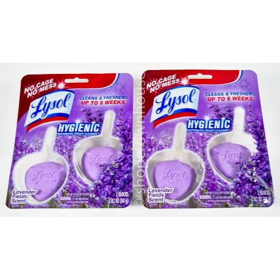 CIRCLE- 2 Lysol Lavender Fields Scent 2 Count Hygienic Automatic Toilet Bowl Cleaner