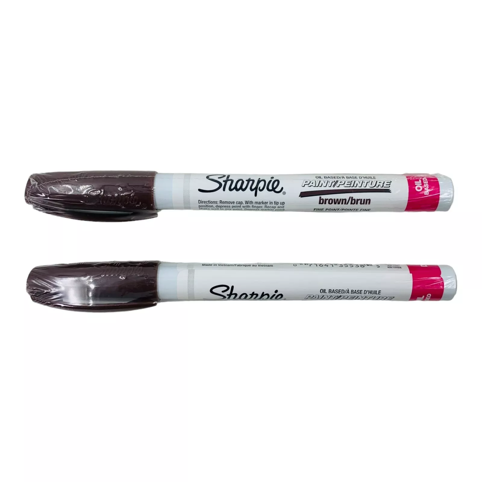 CIRCLE- 2 Markers Sharpie Paint Marker Fine Point Permanent Oil Based Brown