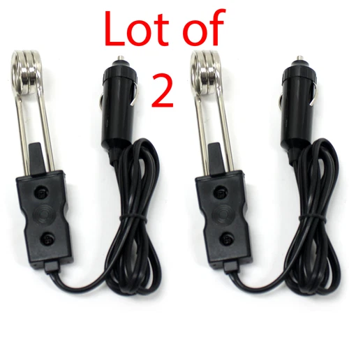 CIRCLE- 2 Pack 5 12V Water Heater Boiler Element Portable Immersion Car Coffee Tea