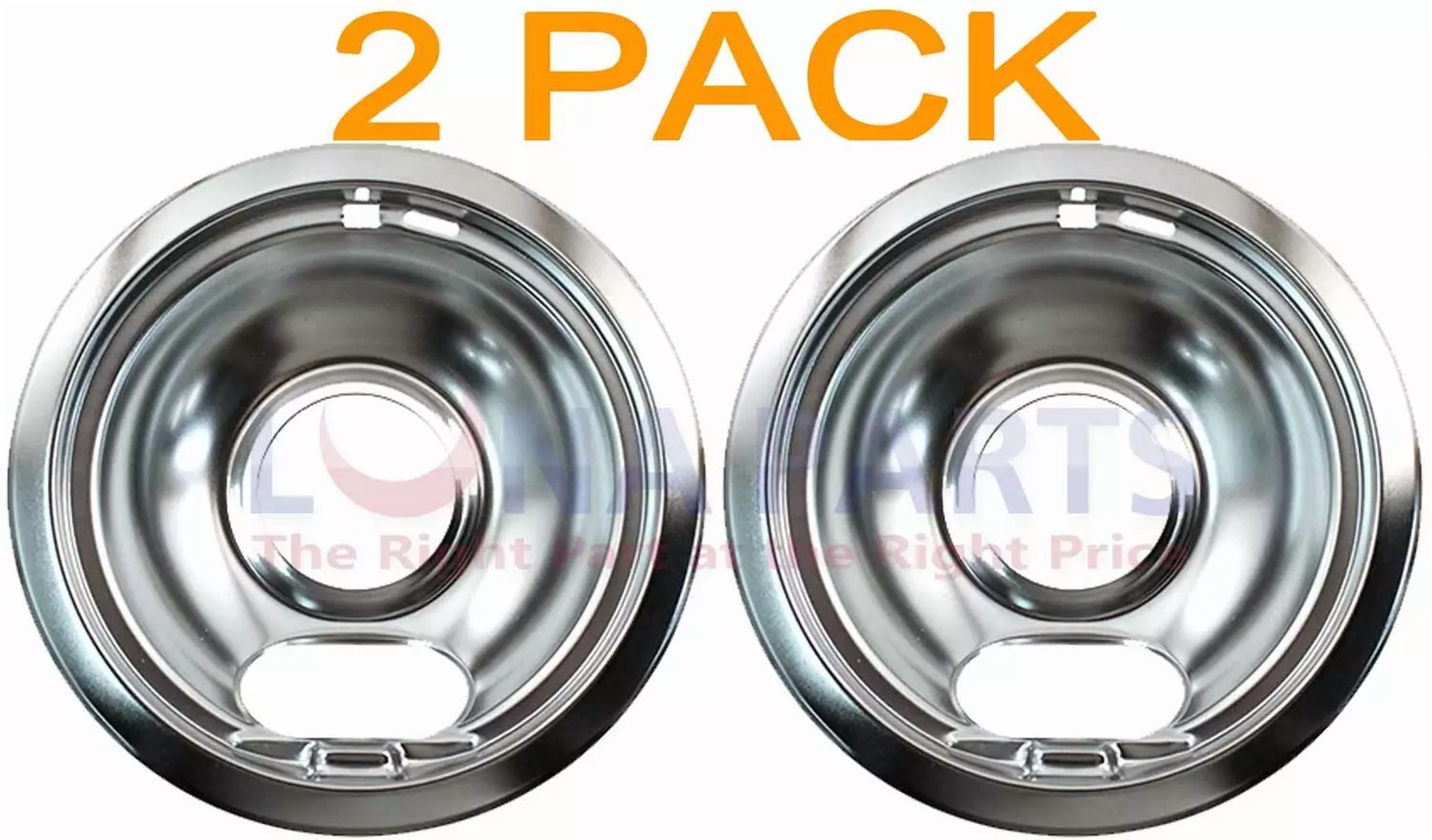 CIRCLE- 2 Pack Dacor Stove Range Cooktop 6 Burner Chrome Drip Pan Bowl 82053