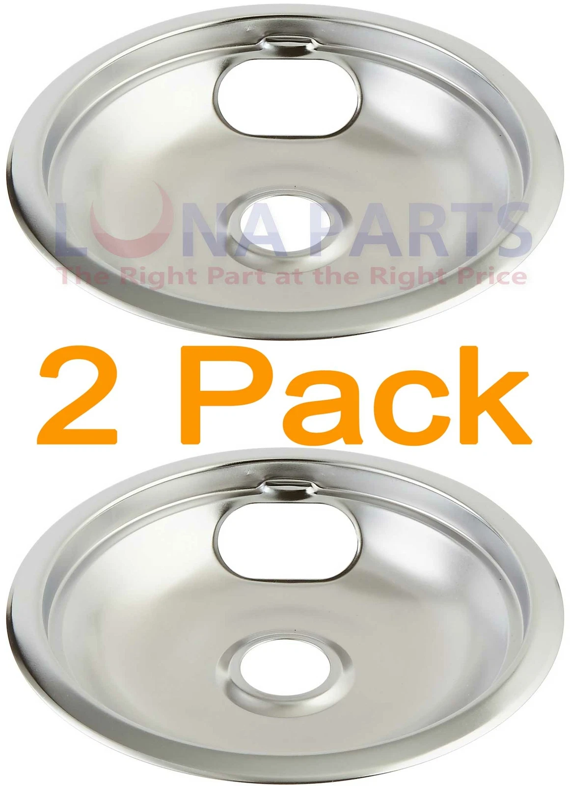CIRCLE- 2 Pack Frigidaire Stove Range Cooktop 8 Burner Chrome Drip 5300147223