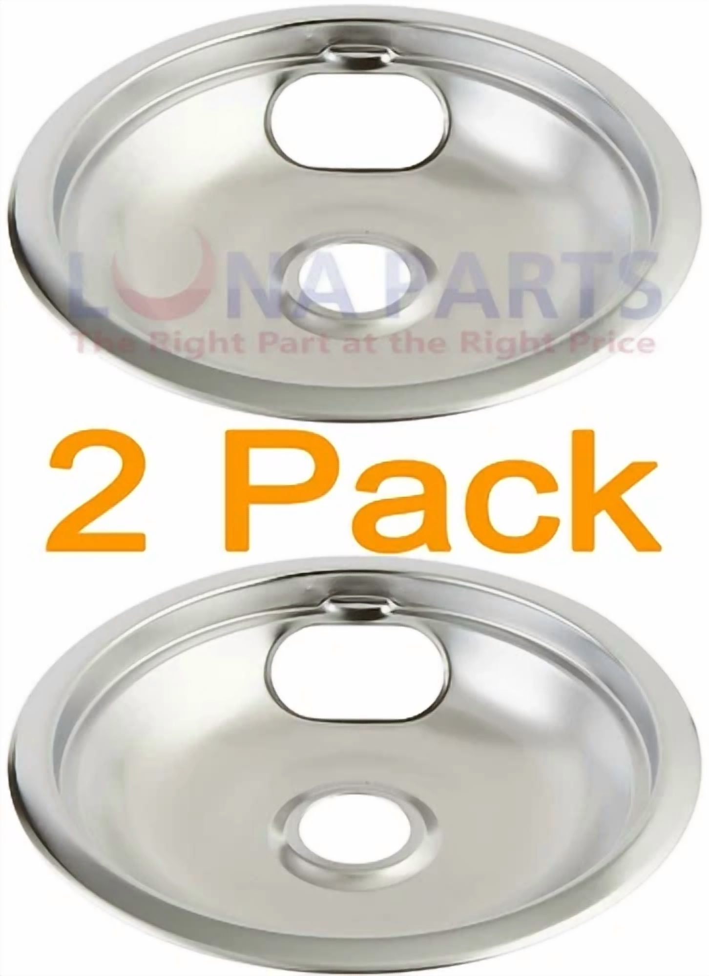 CIRCLE- 2 Pack Preway Stove Range Cooktop 8 Burner Chrome Drip Pan K15018