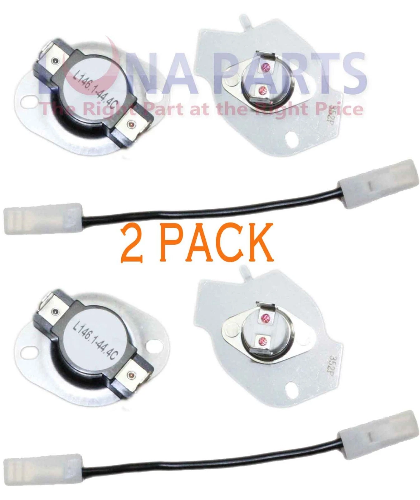 CIRCLE- (2 Pack) W10480709 Dryer Thermostat Kit W11050897, W10423382, 3403140