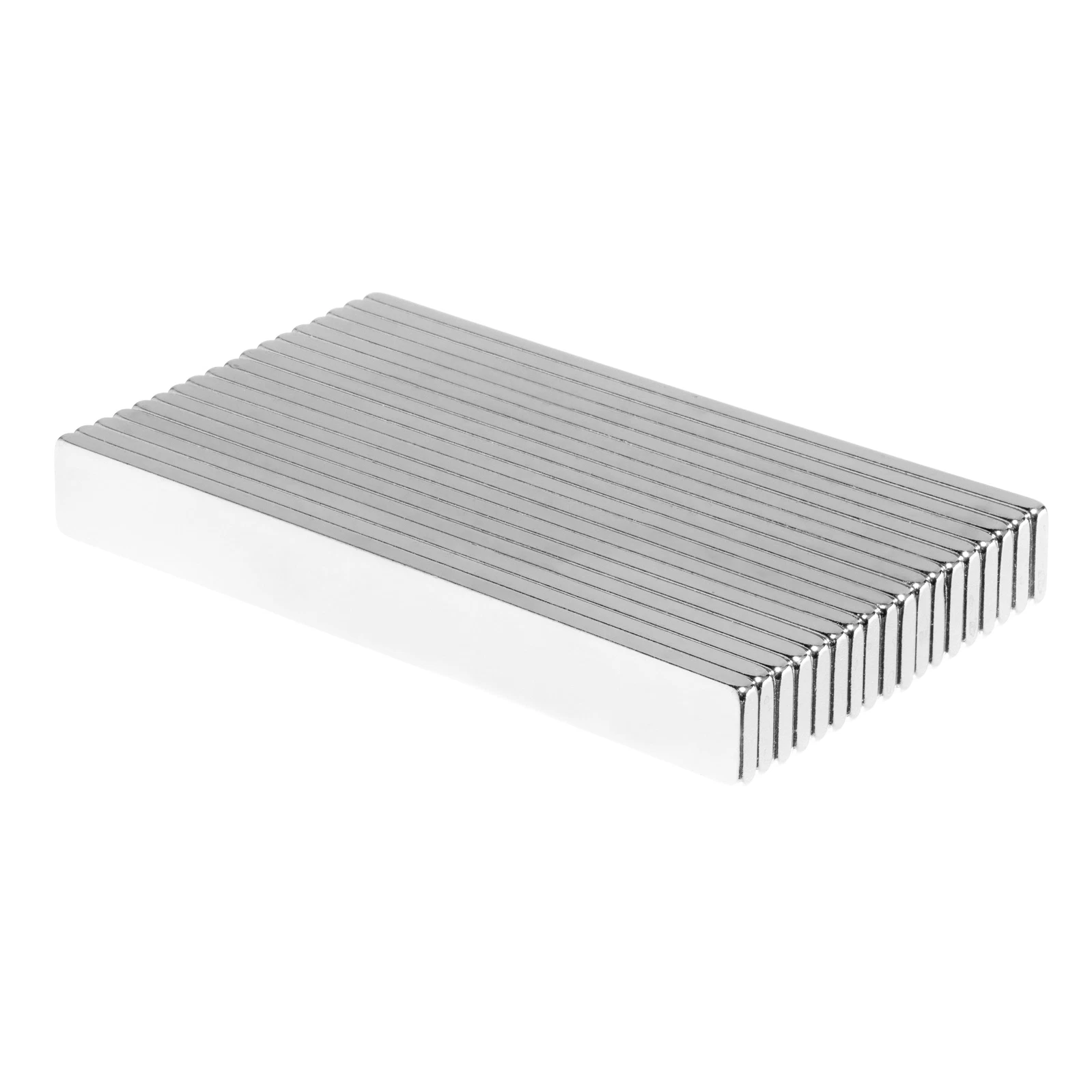 CIRCLE- 2 X 1/4 X 1/16 Inch Neodymium Rare Earth Bar Magnets N42 (18 Pack)