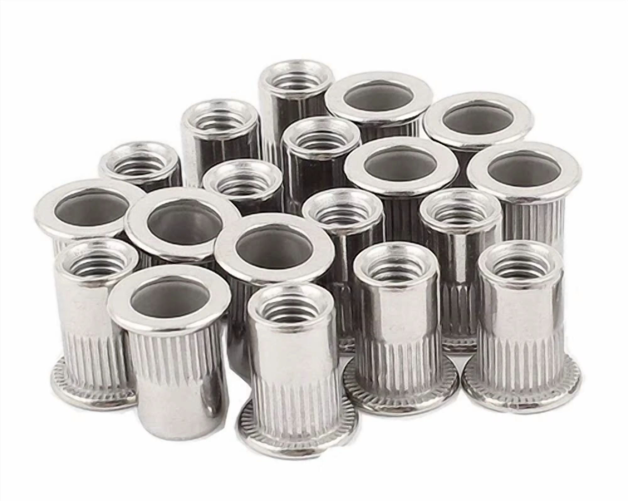 CIRCLE- 20Pcs 3/8-16 Stainless Steel Rivet Nuts Nutsert Threaded Rivet Insert Rivnuts