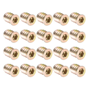 CIRCLE- 20Pcs M6X15Mm Threaded Inserts Nuts Wood Insert Assortment Tool Kit