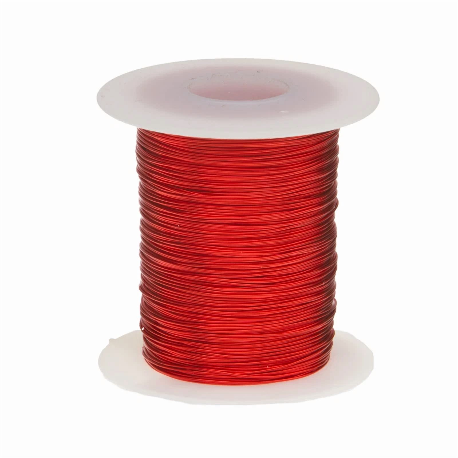CIRCLE- 24 Awg Gauge Enameled Copper Magnet Wire 8 Oz 401' Length 0.0211 155C Red