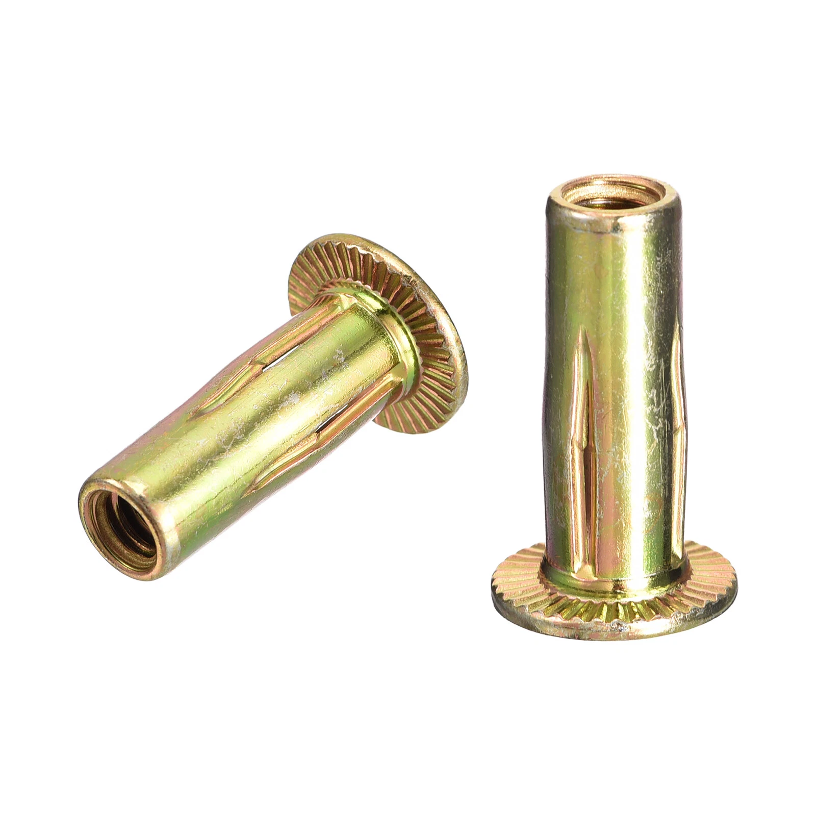 CIRCLE- 25Pcs 5/16-18 Multi-Grip Rivet Nuts Pre-Bulbed Shank Insert Nut Gold Zinc