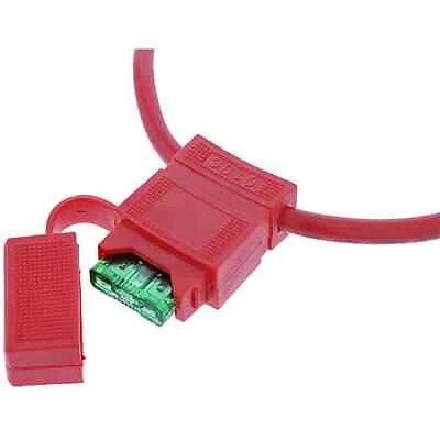 CIRCLE- 2Pc Optifuse Lpr-03R-10R In-Line Fuse Holder For Regular Blade Fuse, 10 Awg, 40