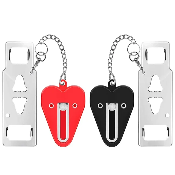 CIRCLE- 2Pcs Anti-Theft Portable Door Lock Safety Security Tool For Home Hotel Travel