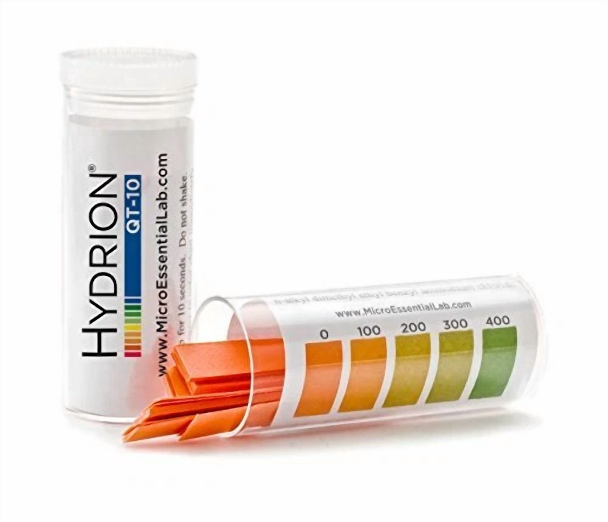 CIRCLE- 2Pk - Qt-10V Hydrion 100Ct Strips Quaternary Quat 0-400Ppm Sanitizer Check Test