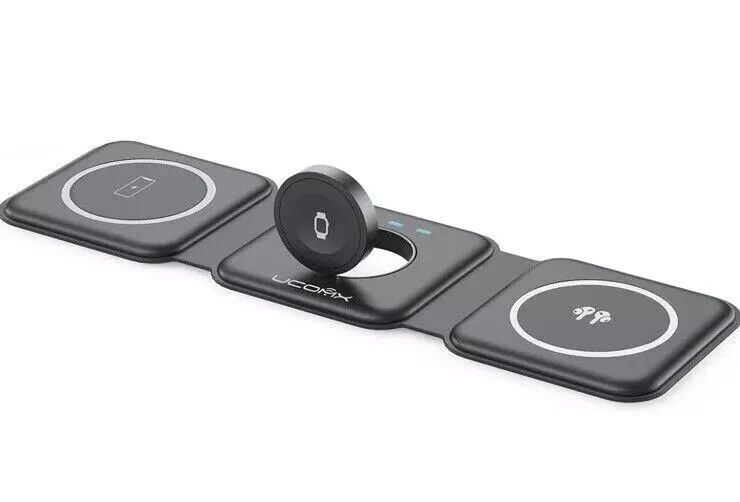 CIRCLE- 3 In 1 Portable Magnetic Wireless Charger For Iphone/ Iwatch /Airpods 2,3,Pro