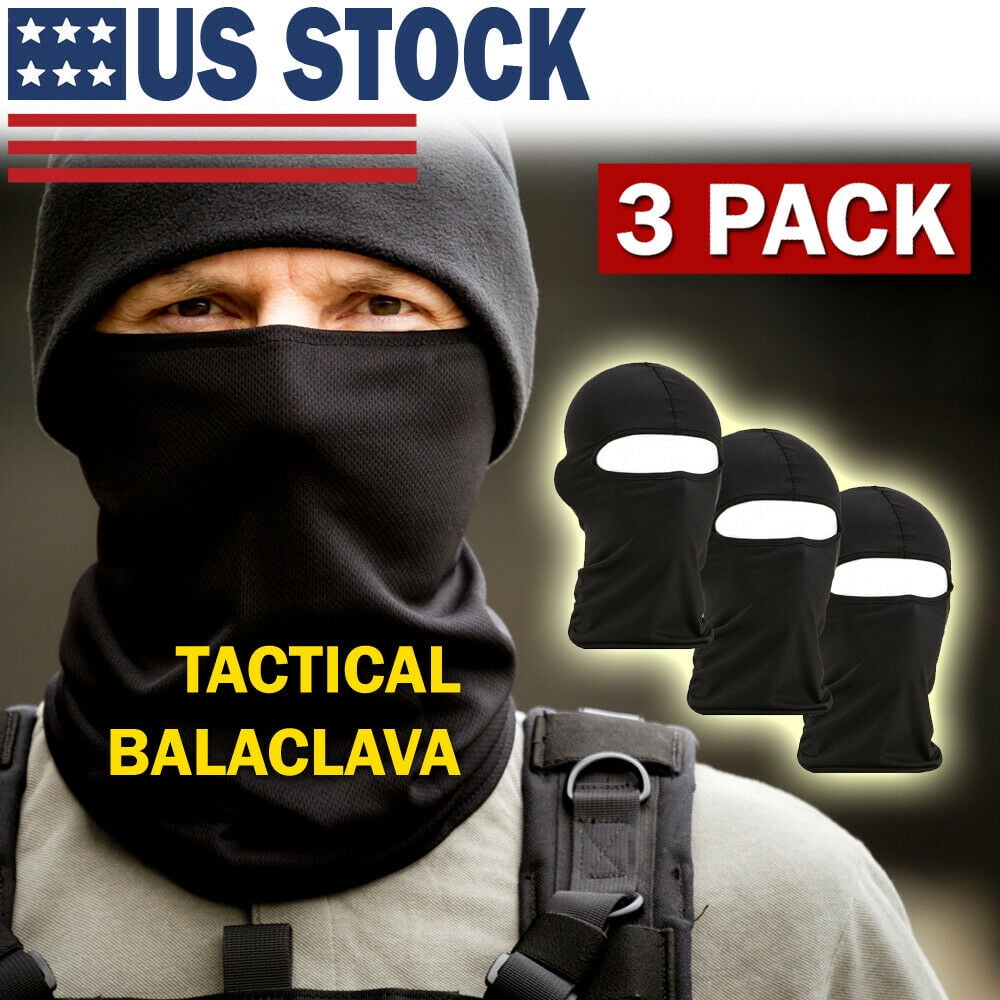 CIRCLE- 3 Pack Tactical Balaclava Thin Full Face Mask Lightweight Motorcycle Warmer Ski