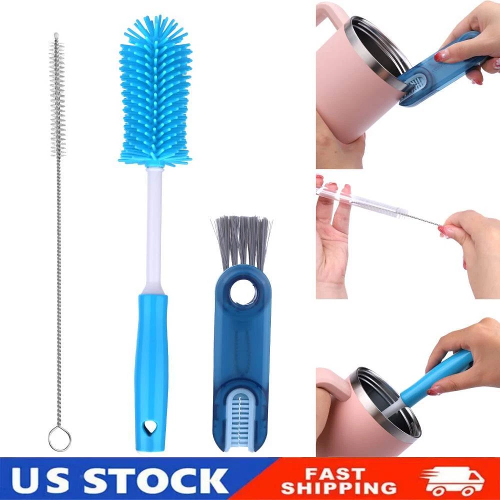 CIRCLE- 3 Pack Water Bottle Cleaner Brush Kit For Sports Water Bottle, Baby Bottles