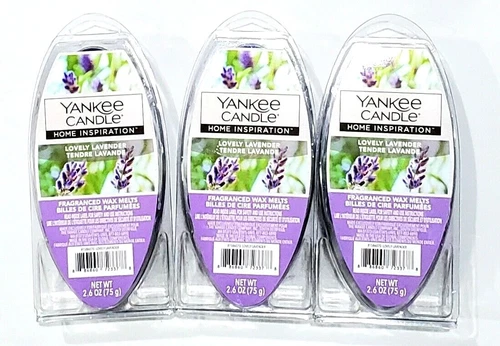 CIRCLE- (3 Pack) Yankee Candle Home Inspiration Lovely Lavender Fragranced Wax Melts