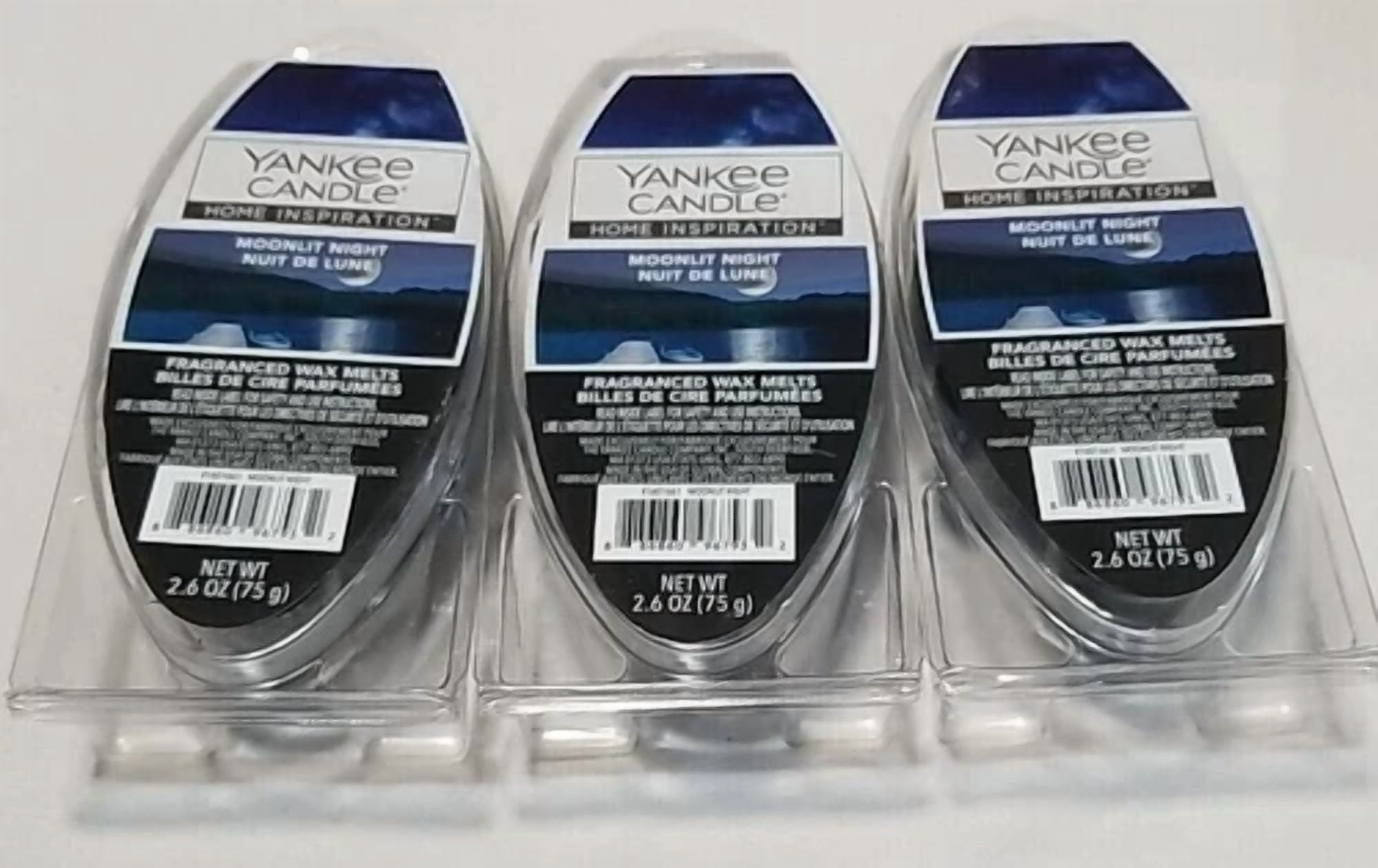 CIRCLE- (3 Pack) Yankee Candle Home Inspiration Moonlit Night Fragranced Wax Melts (18)