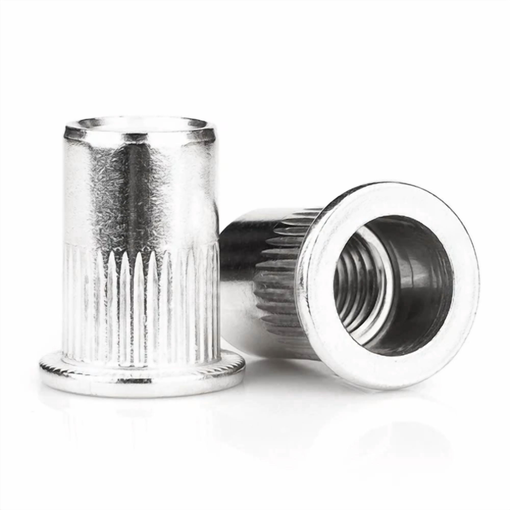 CIRCLE- 30 Pcs 3/8"-16 Rivet Nut, 304 Stainless Steel Flat Head Rivnut Threaded Insert N