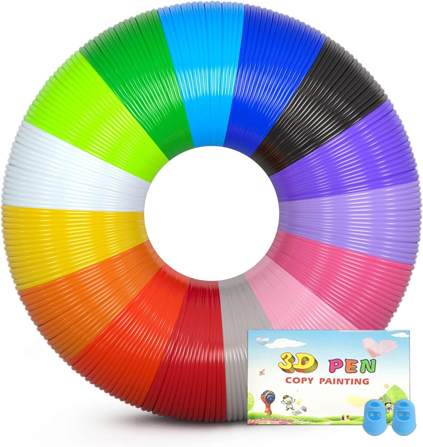 CIRCLE- 3D Pen Filament Refills 15 Colors, 16 Ft Per Color Total 240 Ft, 1.75 Mm Filamen