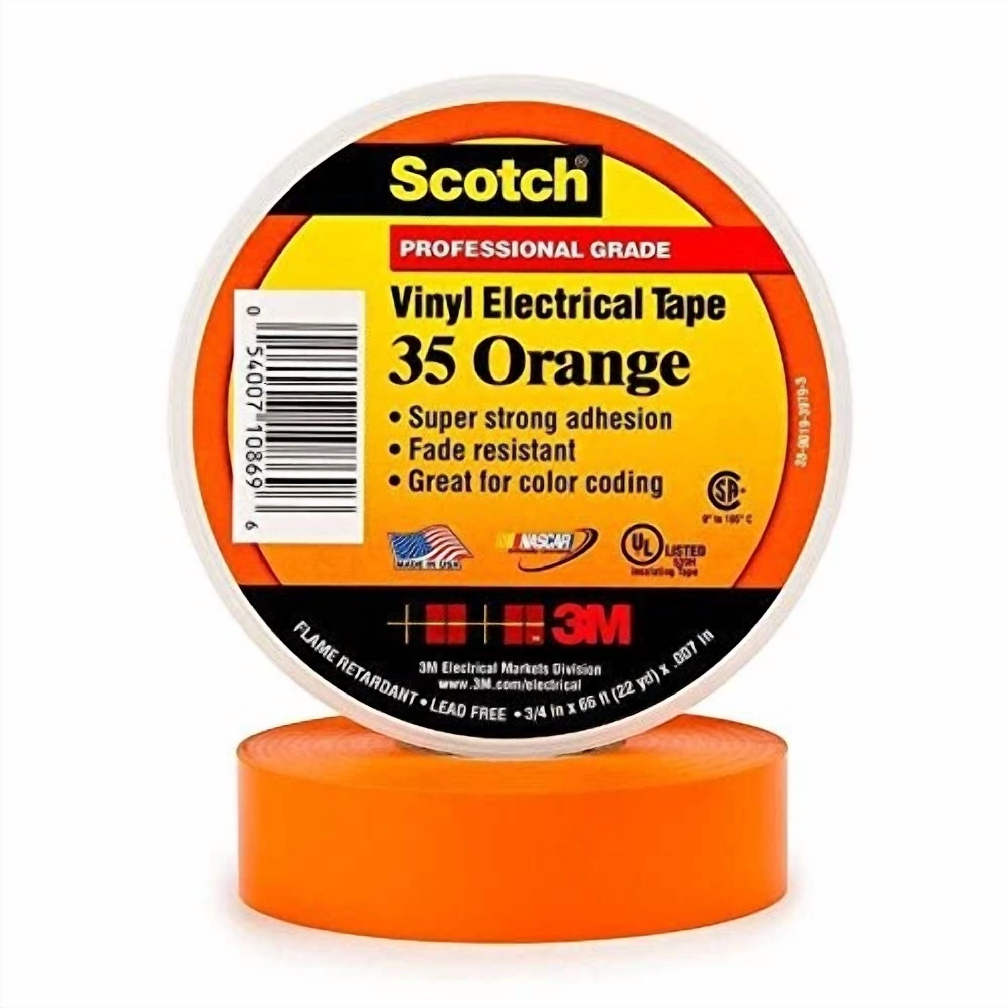 CIRCLE- 3M Super 35 Orange Electrical Tape, 3/4'' X 66' (1 Per Pack)