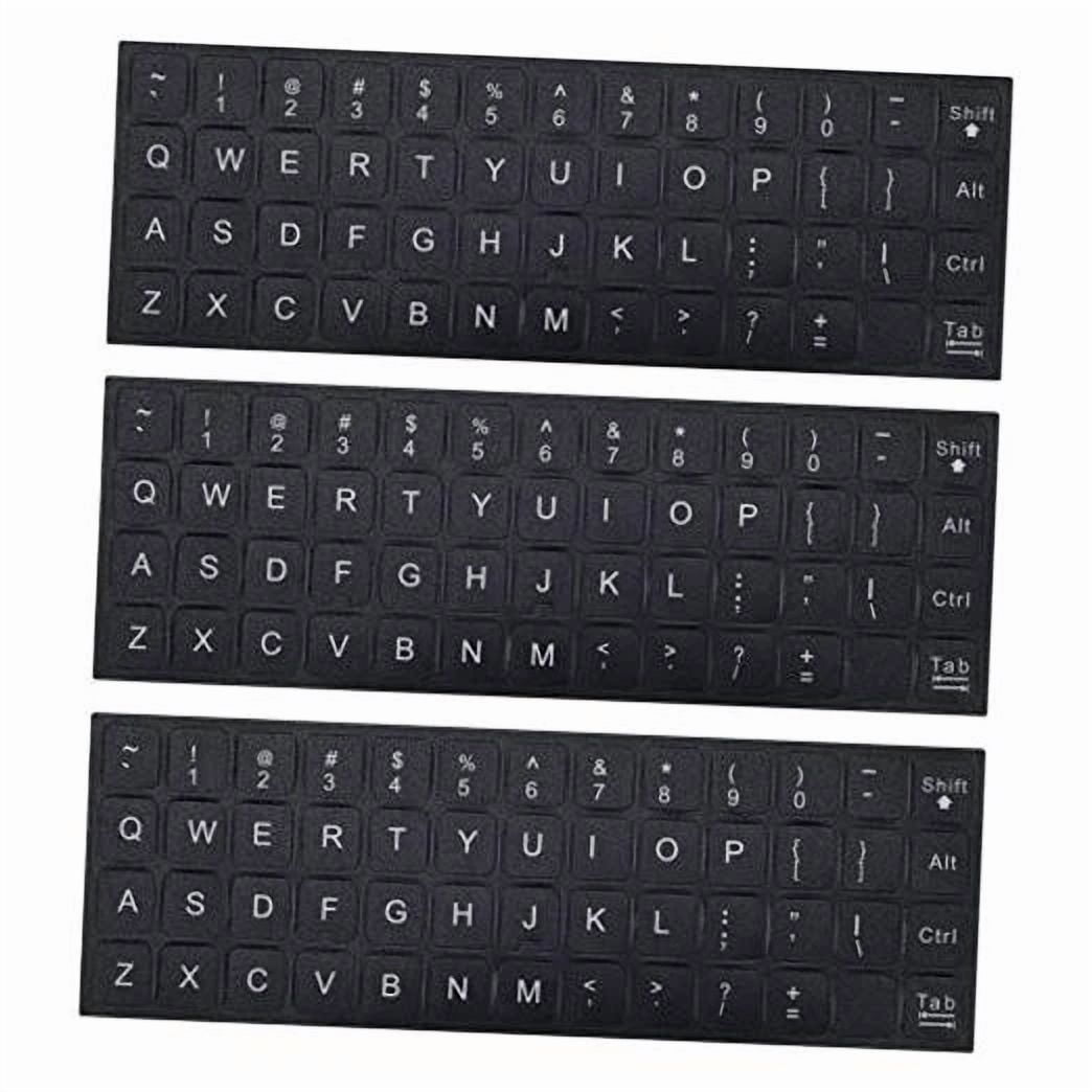CIRCLE- 3Pcs Universal English Keyboard Letter Stickers, Replacement English Keyboard