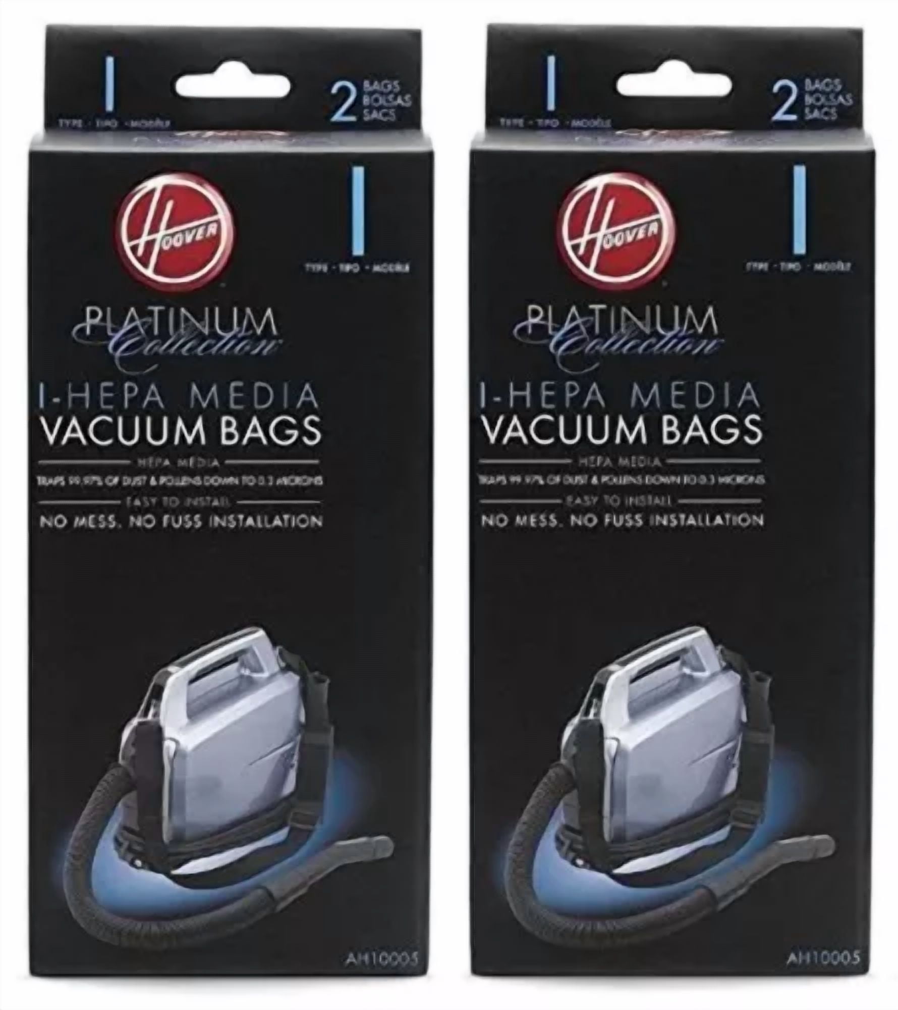 CIRCLE- 4 Fits For Hoover Cloth Type I Hepa Bags Ah10005, Sh10000 Platinum Canister
