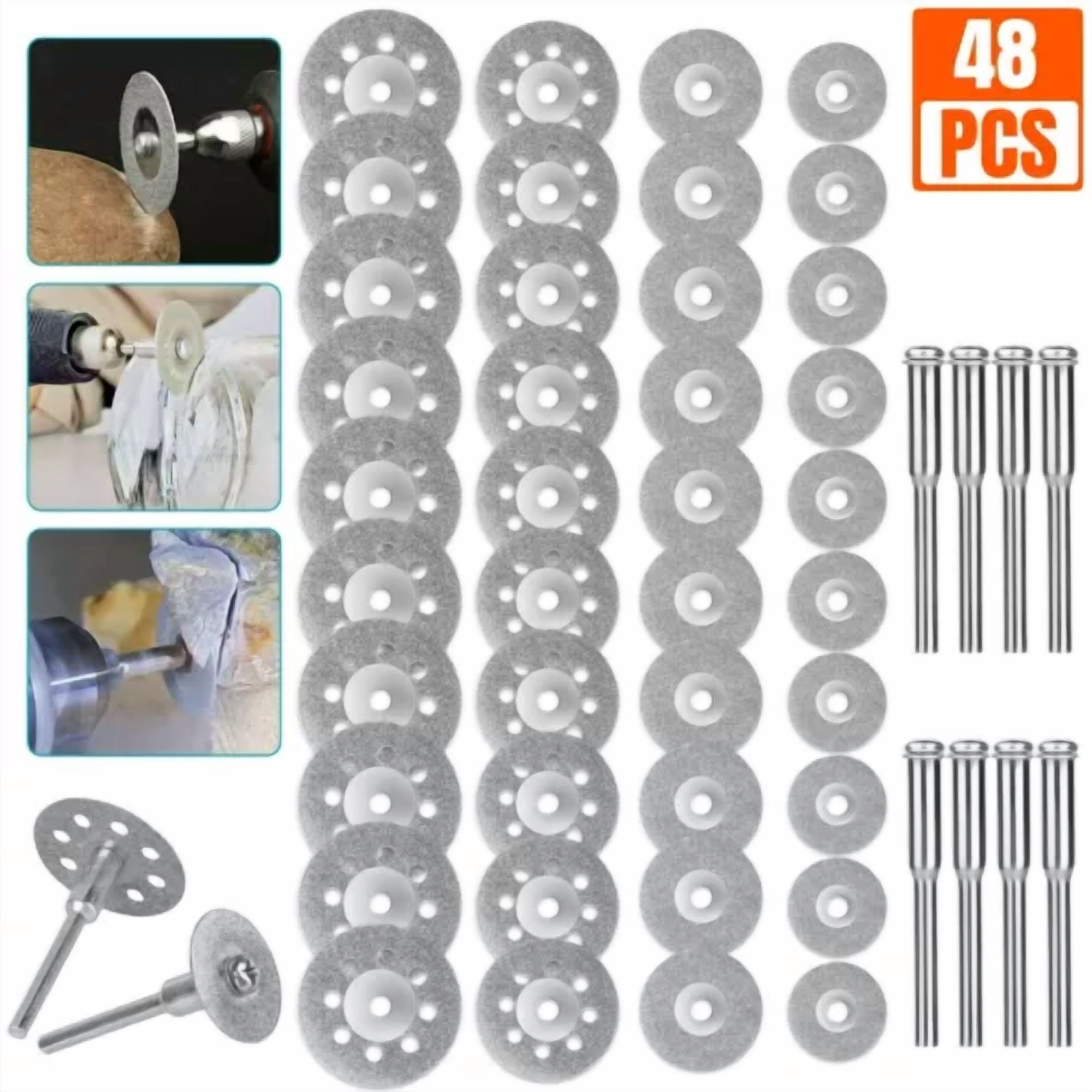 CIRCLE- 48X Diamond Cutting Wheels For Dremel Rotary Tool Die Grinder Metal Cut Off Disc