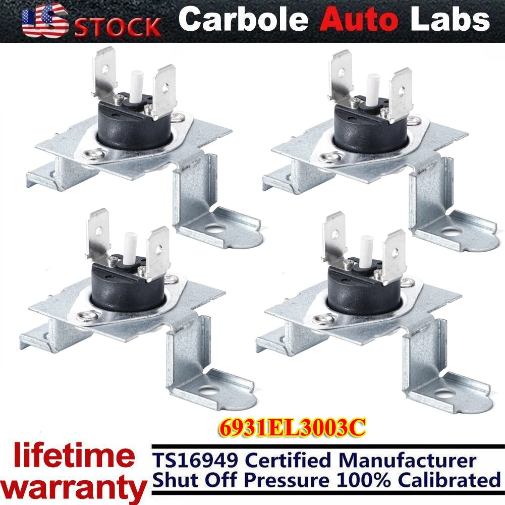 CIRCLE- 4Pack 6931El3003D For Lg Dryer Thermostat Thermal Fuse New Ps3530485 Ap4440975