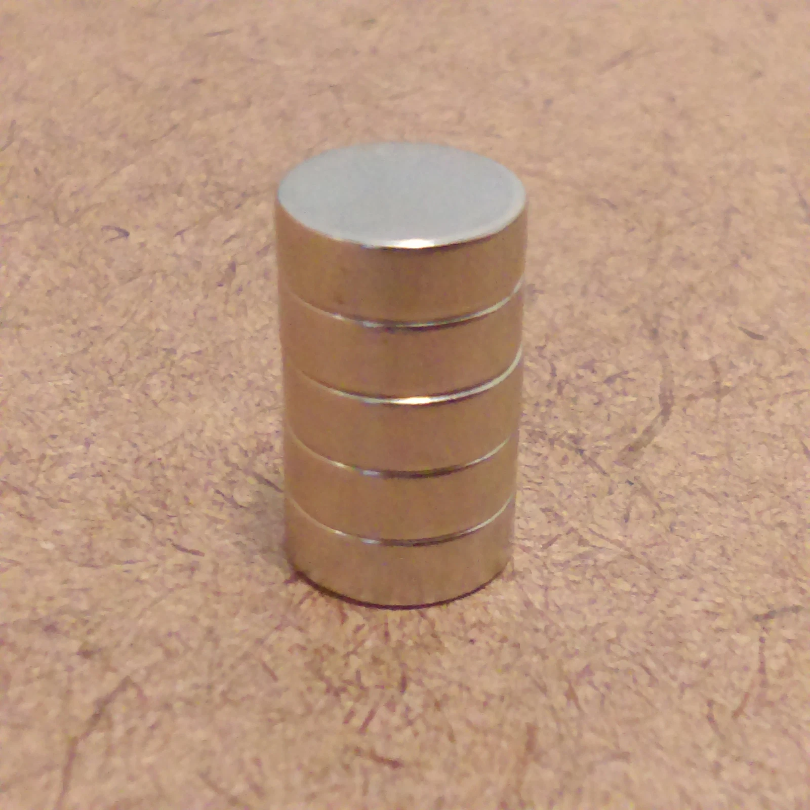 CIRCLE- 5 N52 Neodymium Cylindrical (3/8 X 1/8) Inch Cylinder/Disc Magnets.