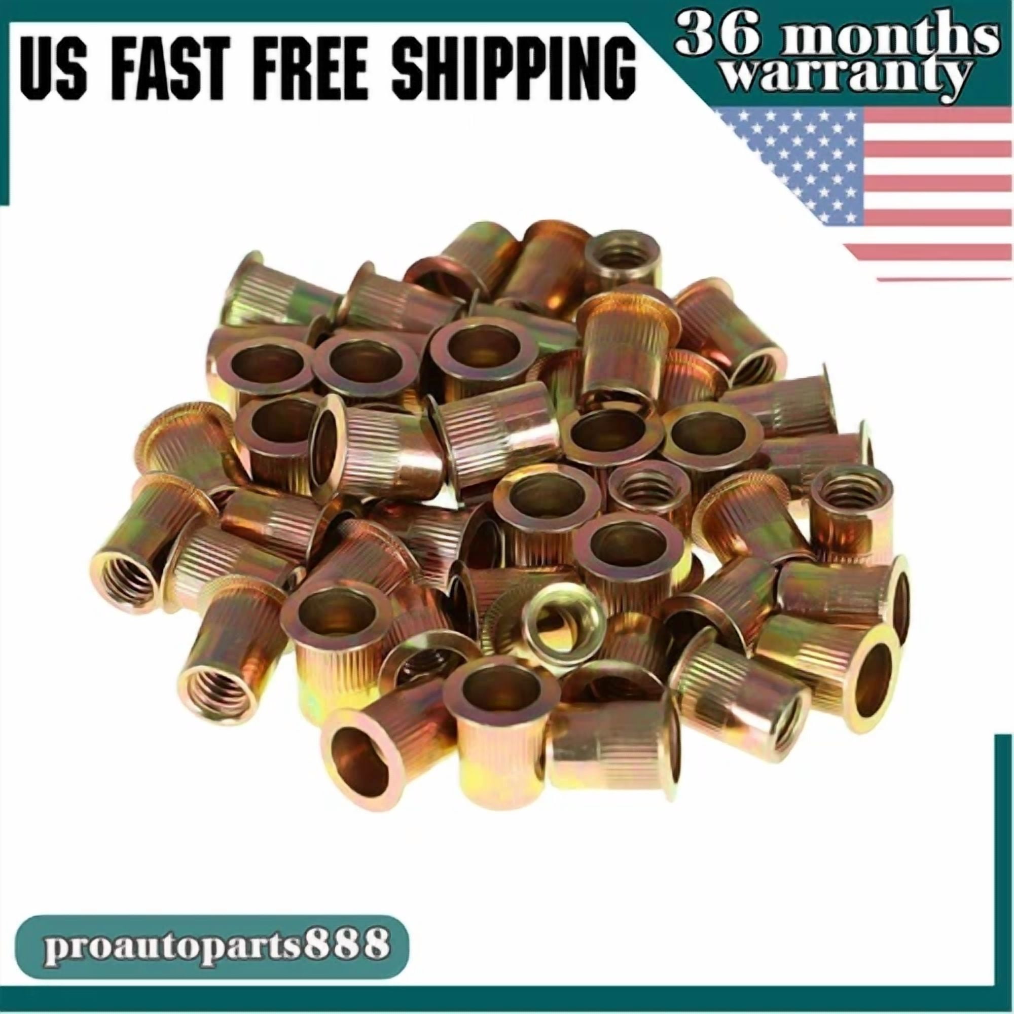 CIRCLE- 50Pcs 3/8-16 Rivet Nut Rivnut Insert Nutsert Carbon Steel Zinc Plated New