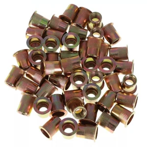 CIRCLE- 50Pcs 3/8-16 Rivet Nut Rivnut Insert Nutsert Carbon Steel Zinc Plated
