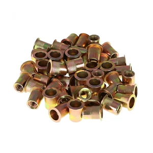 CIRCLE- 50Pcs New 3/8-16 Rivet Nut Rivnut Insert Nutsert Carbon Steel Zinc Plated