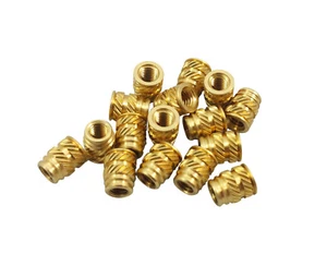 CIRCLE- 50X #10-32 Long Brass Threaded Heat Set Inserts For Plastic 3D Printing Metal