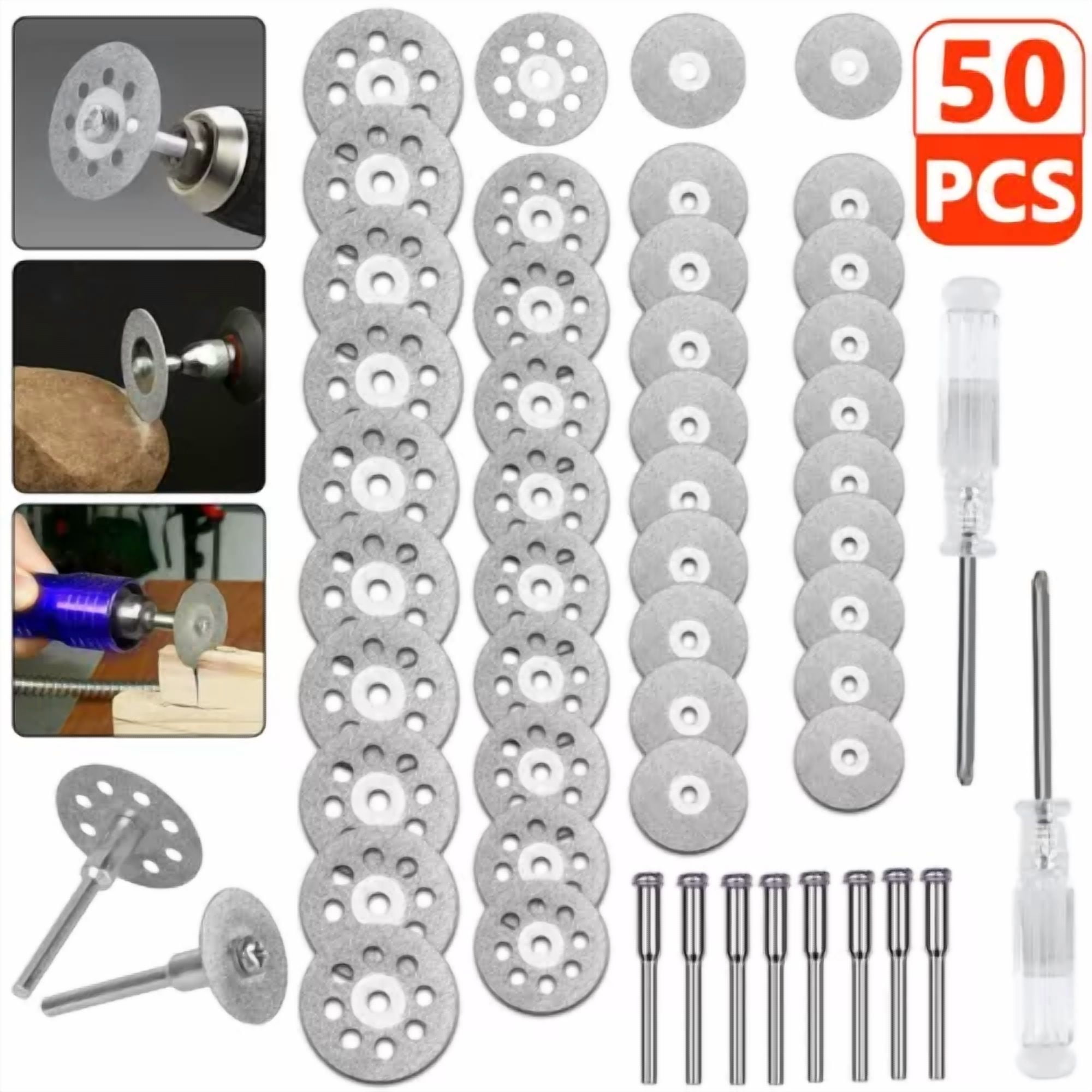 CIRCLE- 50X Diamond Cutting Wheel For Dremel Rotary Tool Die Grinder Metal Cut Off Disc