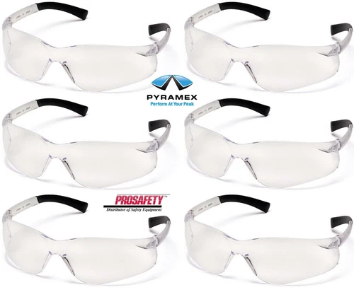 CIRCLE- 6 Pr S2510S Clear Lens Protective Safety Glasses Work Shooting Range Eyewear Z87