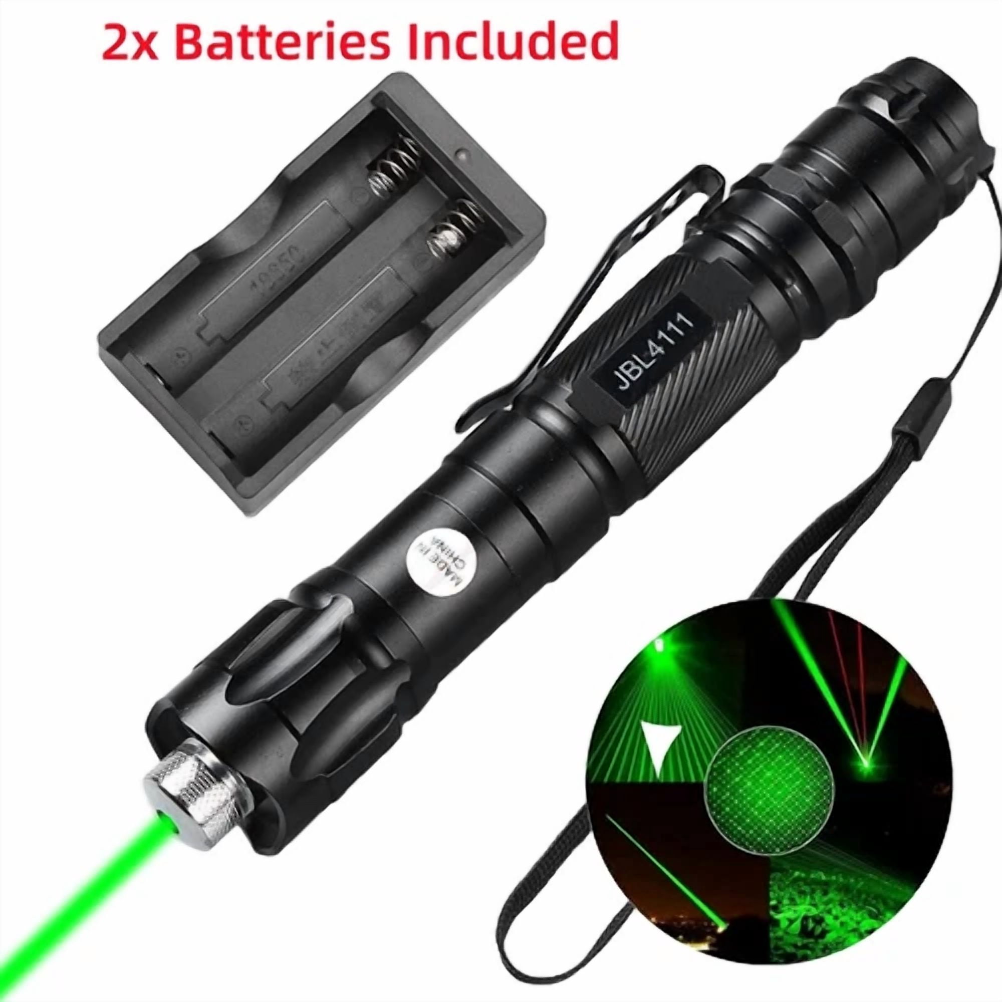 CIRCLE- 6000Miles 532Nm Green Laser Pointer Pen Visible Beam Light Lazer Batt & Charger