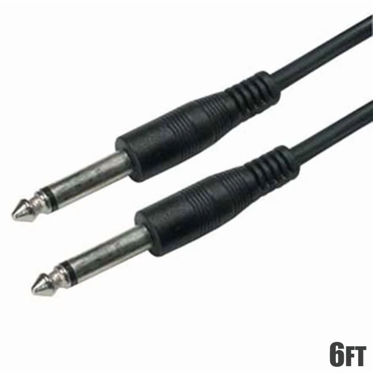 CIRCLE- 6Ft 6.35Mm 1/4" Male To Male Trs Stereo Audio Aux Cable Electric Guitar Mixer