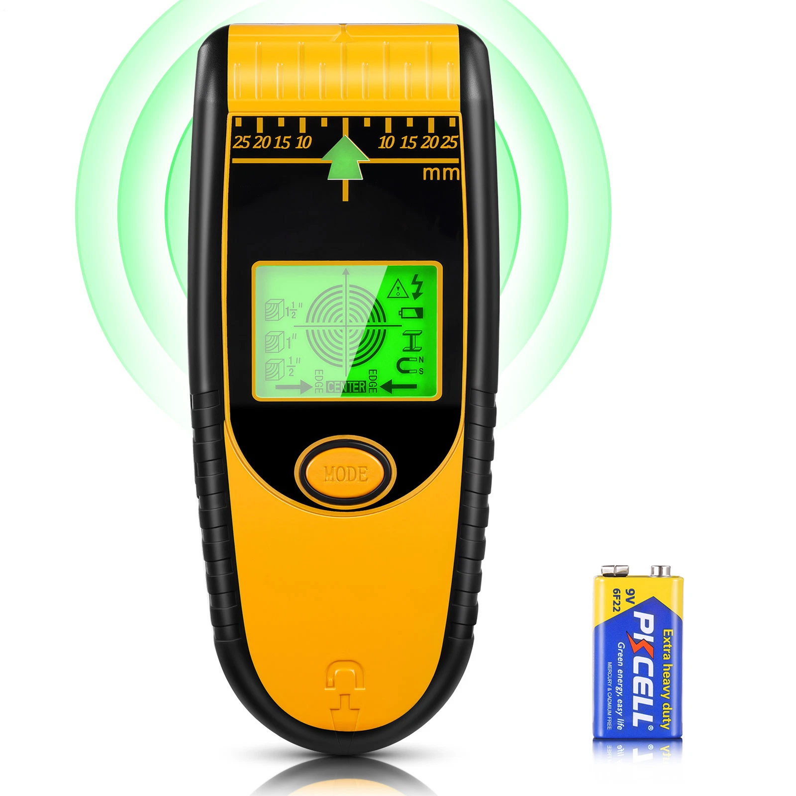 CIRCLE- 7 In 1 Electronic Wall Scanner Stud Finder With Battery And Hd Lcd Display